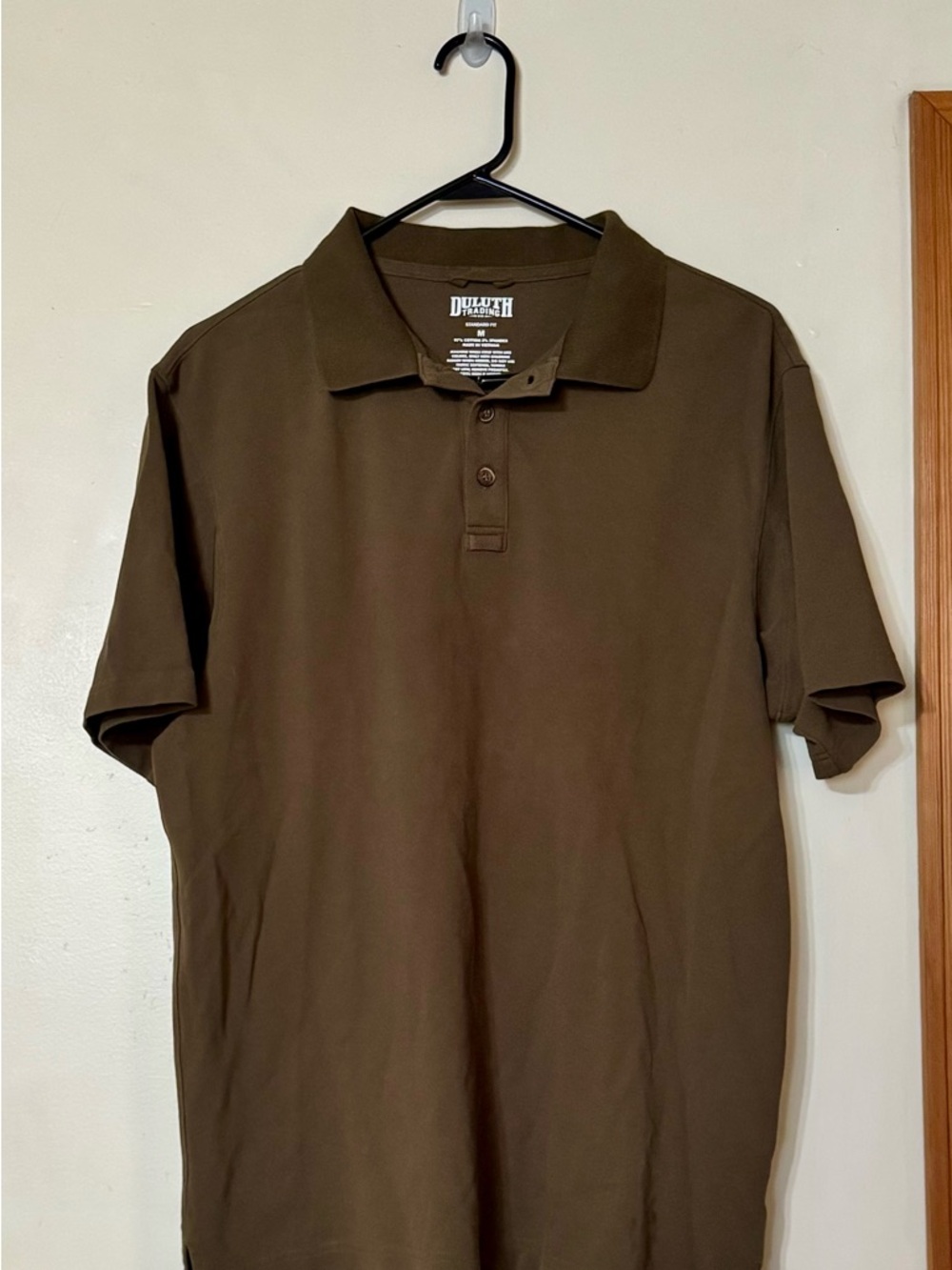 Duluth Trading Co Olive-Brown Short Sleeve Polo Shirt